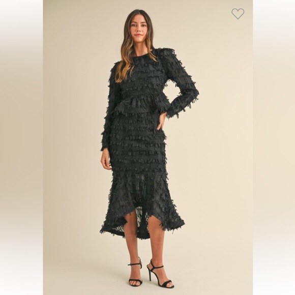 #115 FRINGE CHIFFON RUFFLED TOO AND HIGH LOW MODI SKIRT - Picture 2 of 10